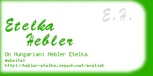 etelka hebler business card